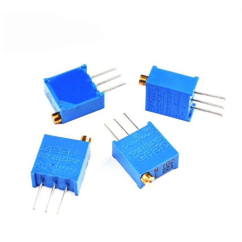 50 ชิ้น/ล็อต 3296W Multiturn Trimmer Potentiometer Kit ความแม่นยําสูง 3296 ตัวต้านทานตัวแปร 500R 1K 2K 5K 10K 20K 50K 100K 200K 1M