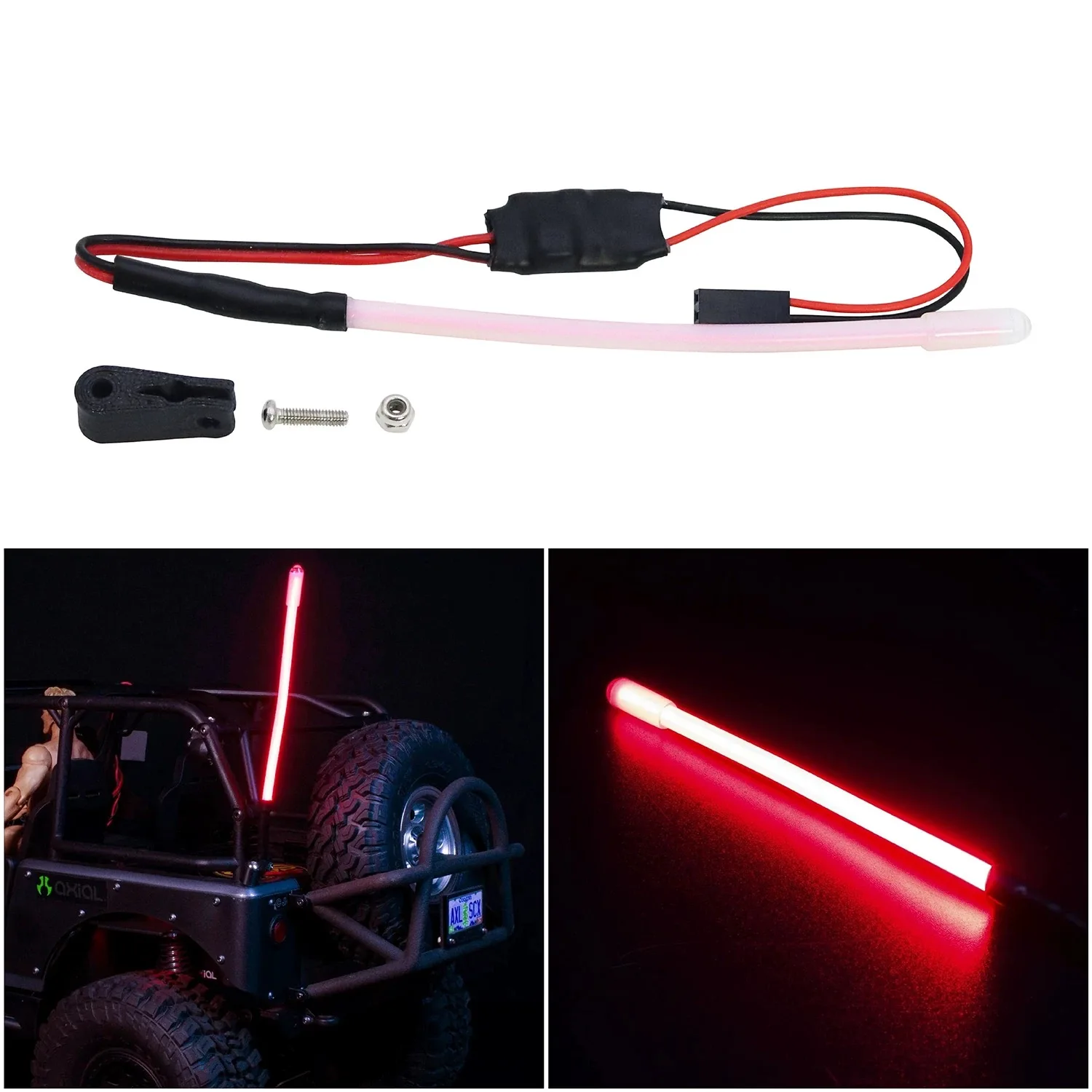 

Светодиодные гибкие задние фонари в форме стержня, окружающий свет для 1/6 1/8 1/10 осевого SCX6 Wraith TRX4, детали для обновления гусеничного автомобиля на радиоуправлении