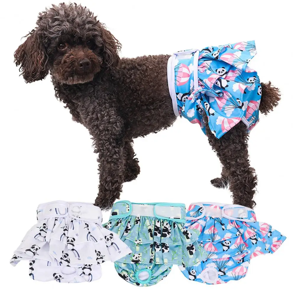 

Dog Physiological Pants Colorfast Fastener Tape Strong Absorbing Pet Sanitary Shorts Panties Underwear Pet Supplies