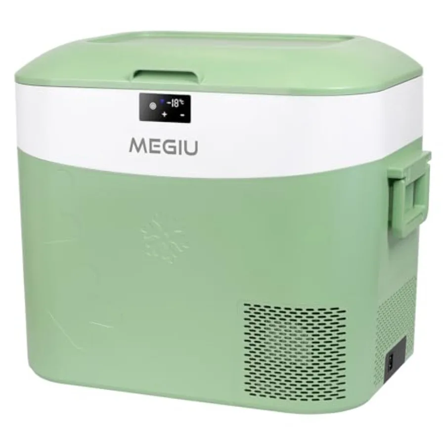 Car Fridge Portable 12V Refrigerator 23 Quart 22L Compressor Cooler for Outdoor Camping Travel Home Use -18+15 Green