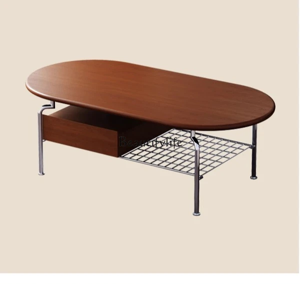 

Medieval style household floor-to-ceiling living room coffee table Modern light luxury retro small apartment coffee table