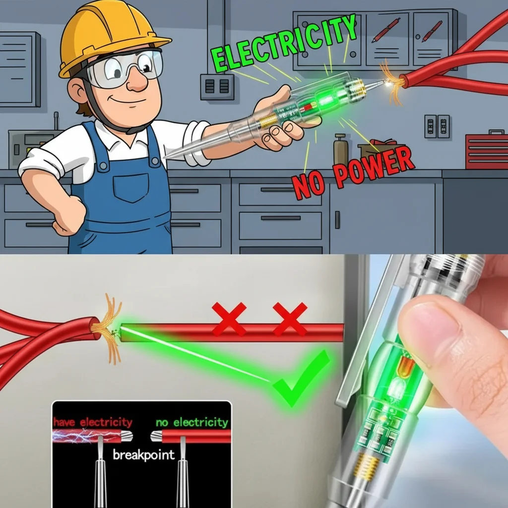 

B12 voltage detector test Pen Induced Electric Screwdriver Probe Zero Live Wire Detection Sensor household tester