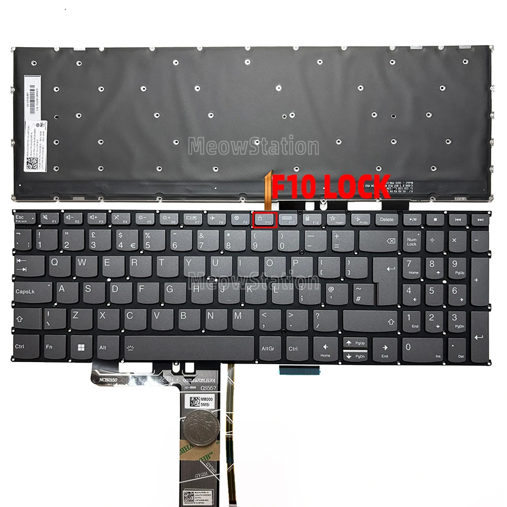 Клавиатура на английском/испанском/французском/русском языках для Lenovo ThinkBook 15 G5 ABP IRL 21JF 21JD,ThinkBook 15 G4 IAP ABA 21DJ 21DL/V15 G5 IRL 83GW 83HF,V15 G4 IRU AMN IAN,V15 G3 AB IAP,V15 G2 ITL IJL ALC,82YU