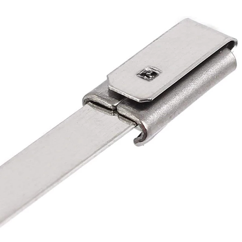 304 Stainless Steel Cable Ties Self-Locking Cable Ties, Multi-Function Exhaust Winding 100 Pieces Of Cable Ties