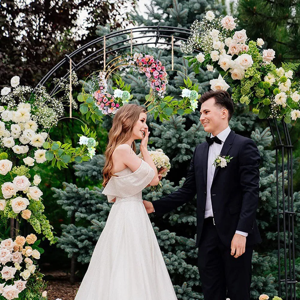 2Pcs Dreamcatcher Circles Metal Wreath Frame for DIY Craft Rings Gold Plated Windbell Decorative Home Decoration Supplies