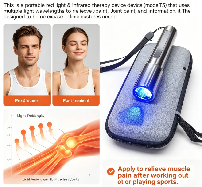 LED Light Therapy Device 3 Wavelengths Red Blue Near Infrared For Body Pain Relief Acne Treatment Skin Health Care