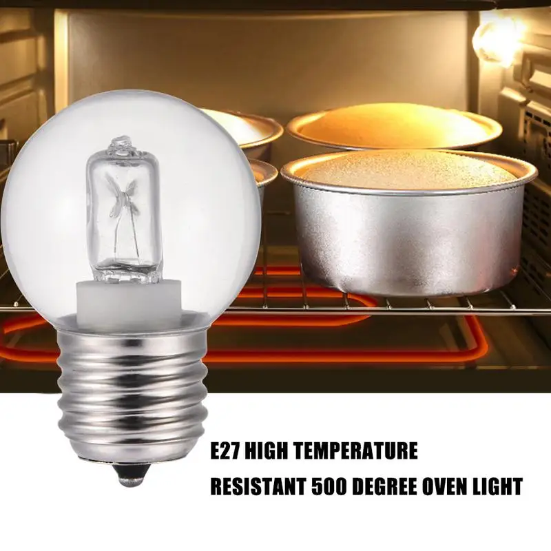 

40W Oven Light 220 to 240V E27 High Temperature Resistant 500℃ Safe Oven Steamer Refrigerator Microwave Light Bulb Oven Lamp