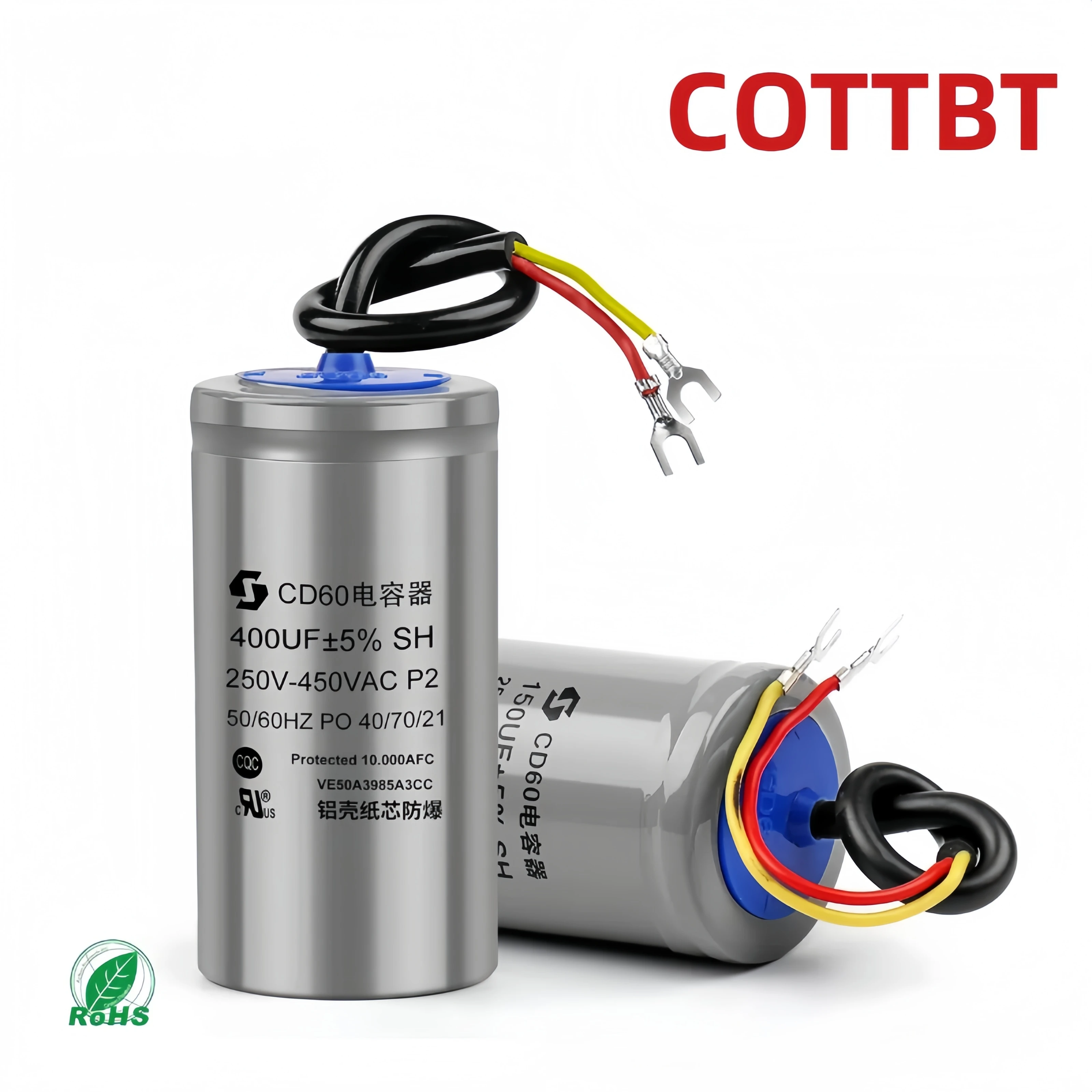 Condensador de arranque CD60 450V 50/75/100/150/200/250/300/350/400UF Condensador de arranque de motor funcionamiento de motor