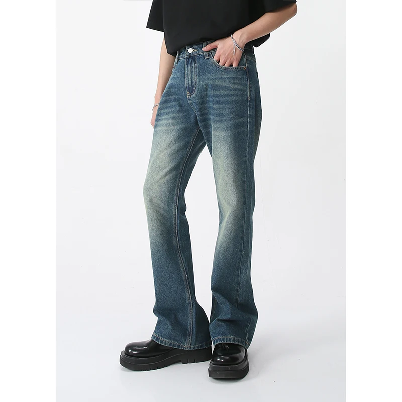 

Men and Women Fashion Straight Bell Bottom Jeans Jeans Denim Pants Casual and Versatile Trousers