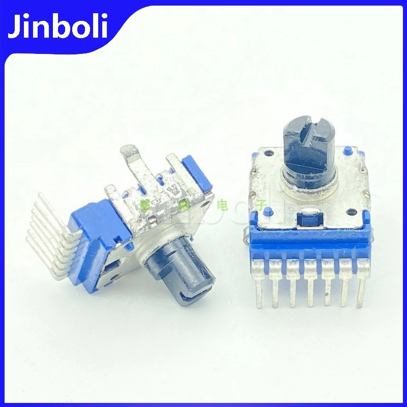 1PCS RK14 Type A10K Single Row 7Pins Dual Power Amplifier Tuning Tone Volume Potentiometer A103 D Shaft Length 8mm