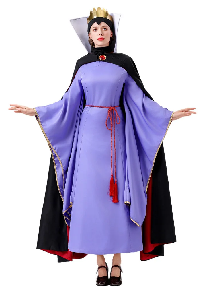 

Halloween Fairy Tale Snow White Cosplay Costume Toxic Queen Stepmother Stage Performance Outfit Cartoon Anime Women's Clothing