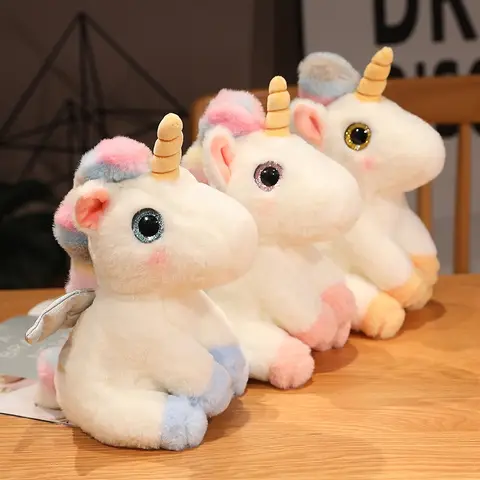 1Pcs 25CM Colourful Unicorn Plush Toys Cute Cartoon Animals Soft Stuffed Dolls Kids Holiday Gift