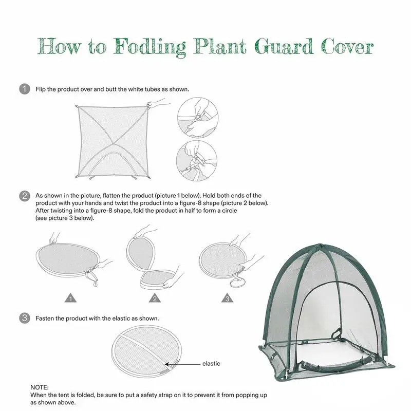 Pop Up Fruits Cover para Jardim, Protetor de compensação com estacas, Cobertura de plantas portáteis, Cordão, Home Farm