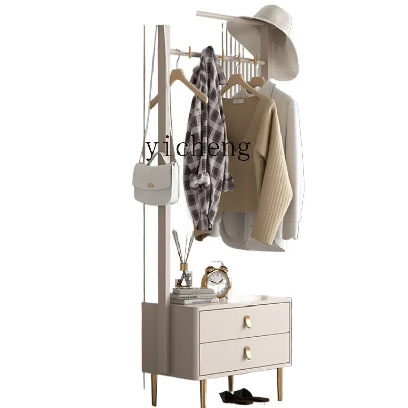 

XL hanger, shoe change stool integrated entrance, vertical coat rack, solid wood small storage