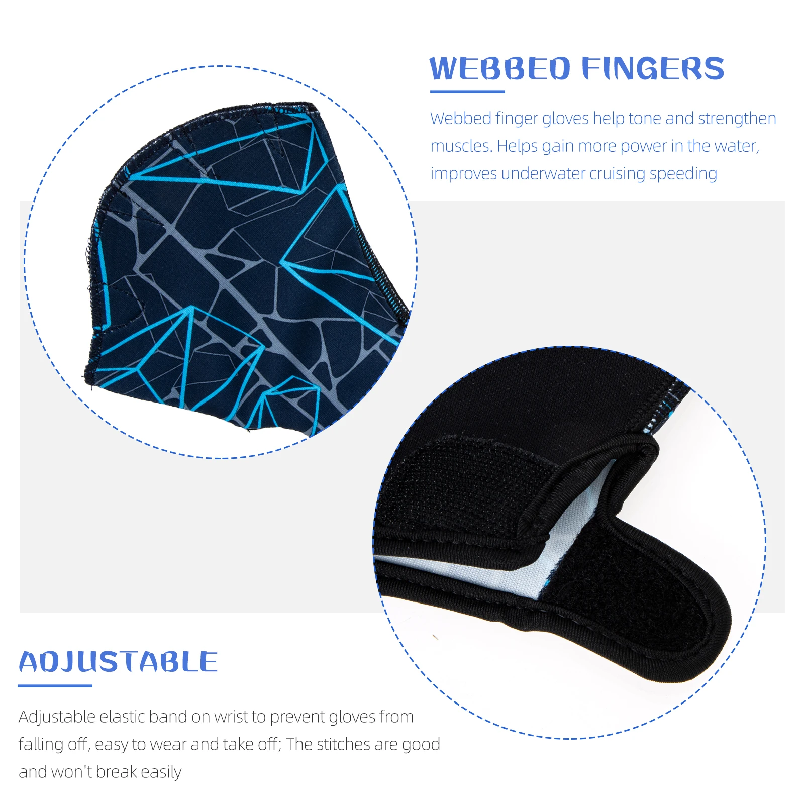 

1 Pair Swim Gloves For Women Men Webbed Swimming Mitts Water Resistance Training Gear Pool Exercise Aquatic Fitness Swimming