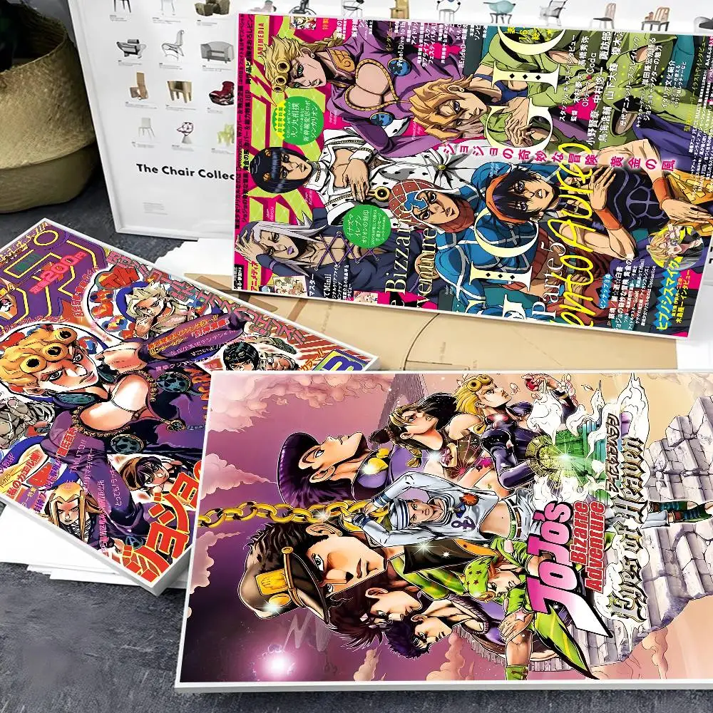 JoJos Bizarre Adventure Anime Self-adhesive Art Poster Whitepaper Sticker DIY Room Bar Cafe Wall Decor