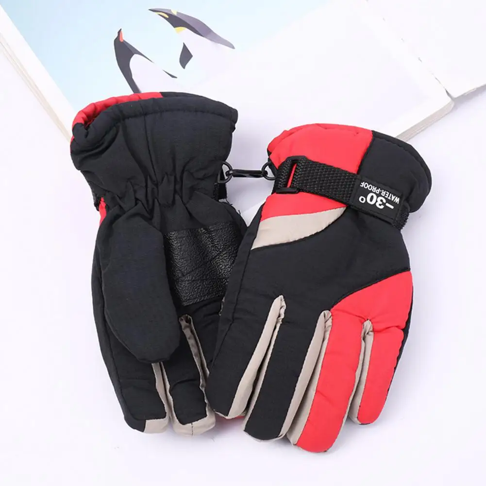 Cycling Gloves 1 Pair Useful Waterproof Elastic Closure  Fall Winter Ski Mittens for Outdoor