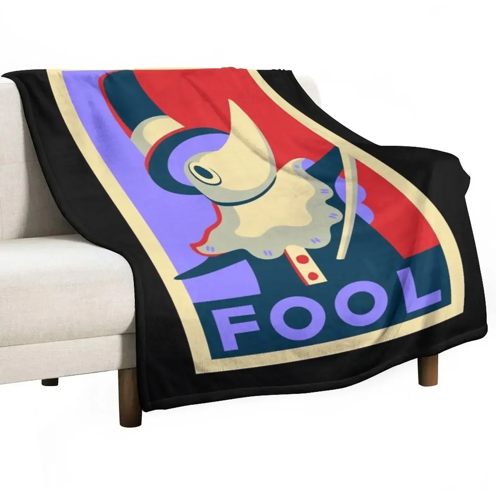 Excalibur FOOL Propaganda Throw Blanket Single funny gift Softest Blankets For Sofas Summer Luxury Designer Blankets