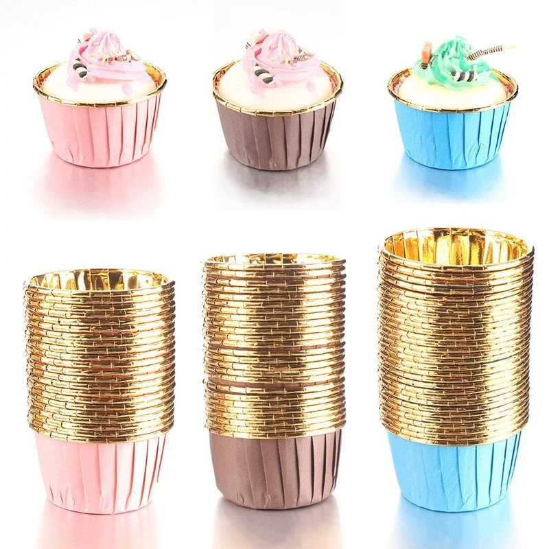 50pcs/set Muffin Cupcake Liner Cake Wrappers DIY Cake Baking Paper Cups