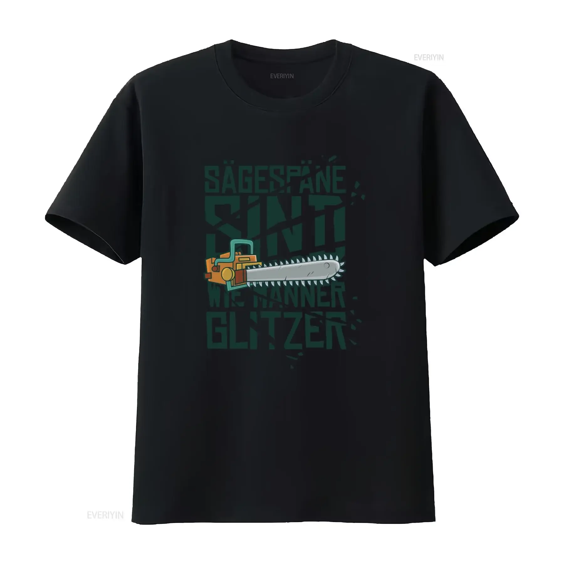 Forestry Worker Chainsaw T Shirt Sawdust Is Like Men's Glitter Unique Print for Outdoor Enthusiasts vintage Washed graphic