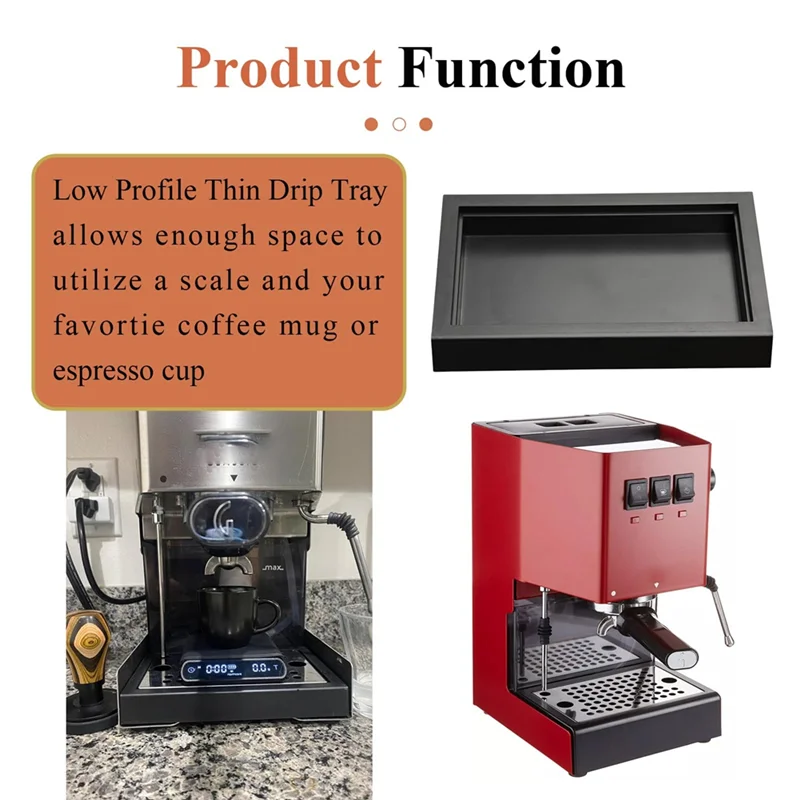 A74M-Low Profile Thin Drip Tray & Hole Steam Tip & Spring Modification Kit, für Gaggia Classic Pro Espresso Coffee Machine
