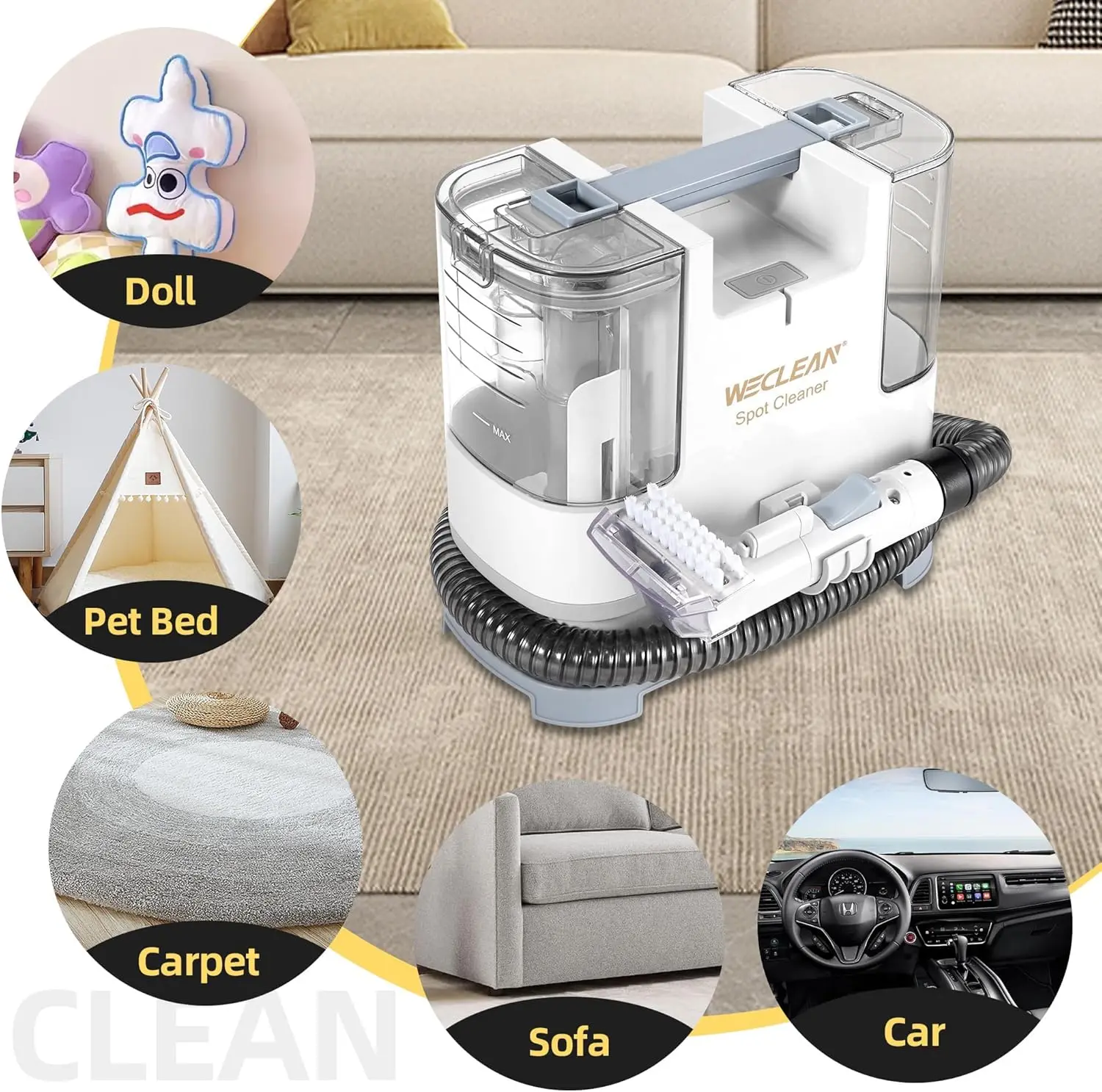 C1 Portable Extractor for Couch and Carpet Cleaner Upholstery Cleaner for Deep Cleaning