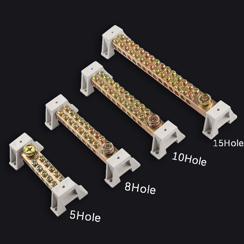 9*18mm 9x18mm 4P 5P 6P 7P 8P 10P 12P 15P 20P 8 10 12 Position Hole Dual  Wire Line Row Holder Brass Connector Bar Terminal Block