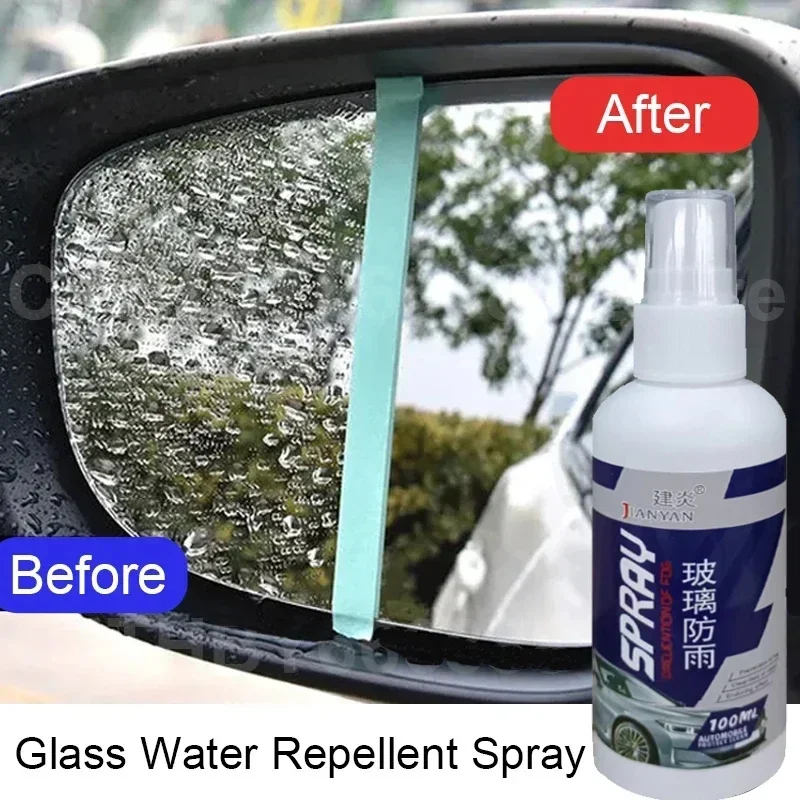 Water Repellent 100ml Spray Anti Rain Coating For Car Glass Hydrophobic Liquid Windshield Mirror Mask Auto Polish Kit