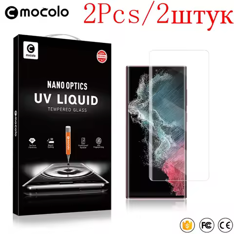 2Pcs Mocolo UV Full Screen Tempered Glass Film On For Samsung Galaxy S21 S22 S23 S24 Ultra Plus 5G S23Ultra 128/256 Protector
