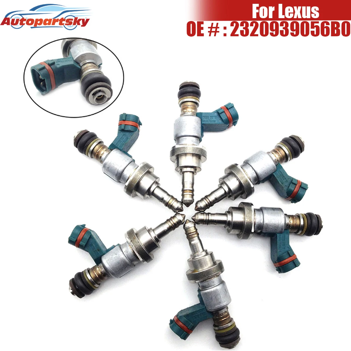 

Automotive Parts Remanufactured Fuel Injector Nozzle For Lexus GS300 IS250 2006-2013 6X 2.5L 2006 3.0L OEM 2325031020 2325031020