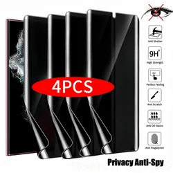 4Pcs Anti Spy Hydrogel Film For Samsung Galaxy S21 S23 S24 Ultra Plus S21 FE S20 Plus Note 10 20 Ultra Privacy Screen Protector