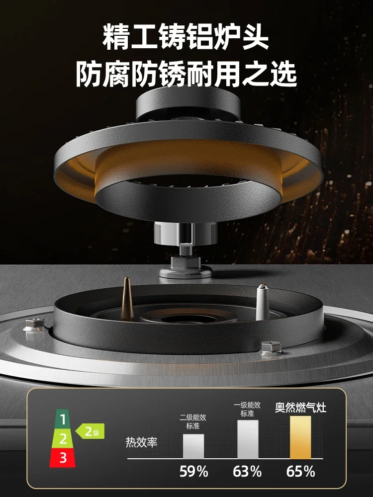 Estufa de Gas licuado doméstica, estufa de gas integrada de escritorio, protección contra llama, ahorro de energía, estufa feroz