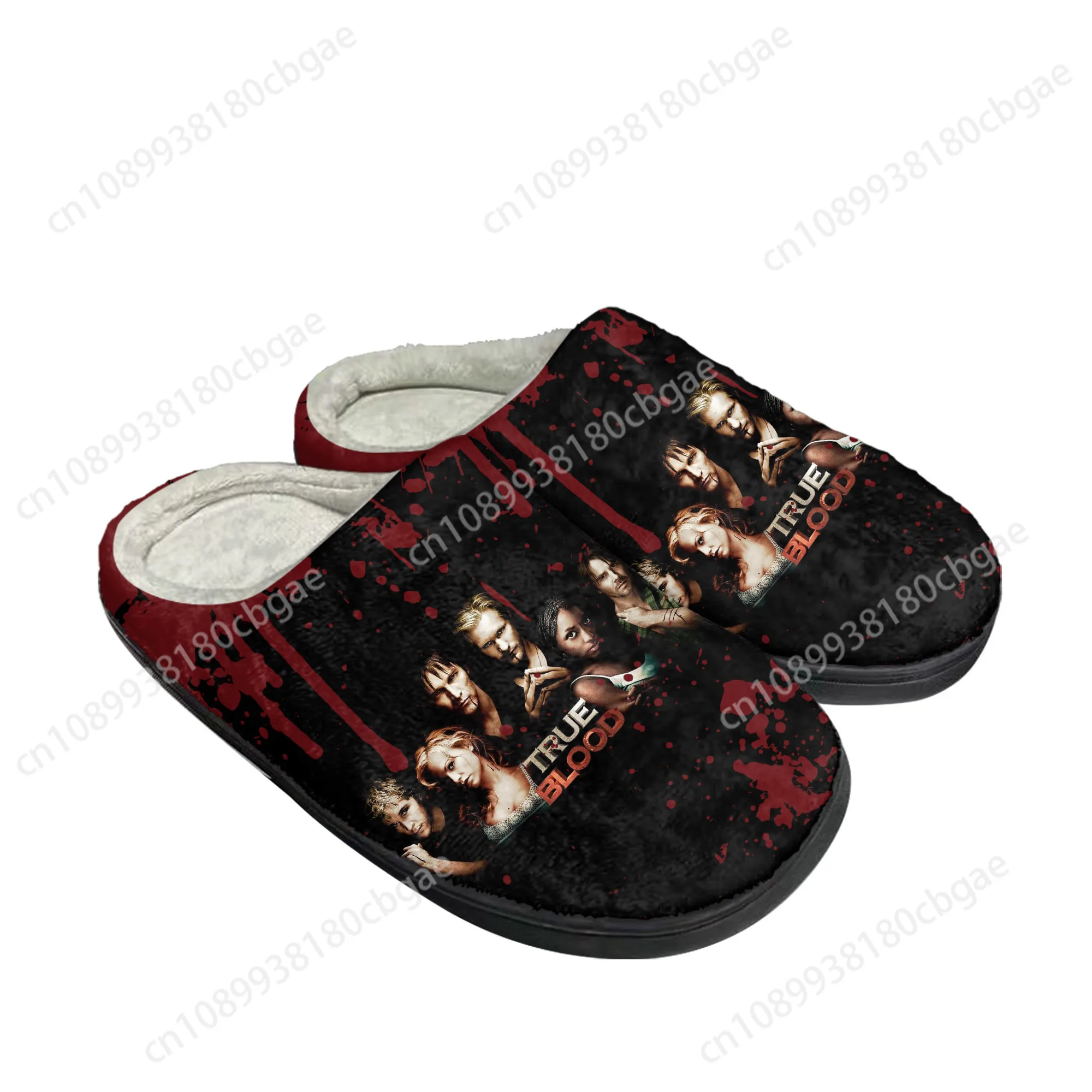 True Blood Home Cotton Slippers Mens Womens Plush Bedroom Casual Keep Warm Shoes Thermal Indoor Slipper Customized DIY Shoe