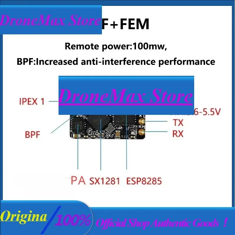 DroMa10PCS ELRS 2.4GHz NANO ExpressLRS Long Range ELRS Receiver BETAFPV NANO 2400 RX For RC FPV Long Range Racing Drone Airplane