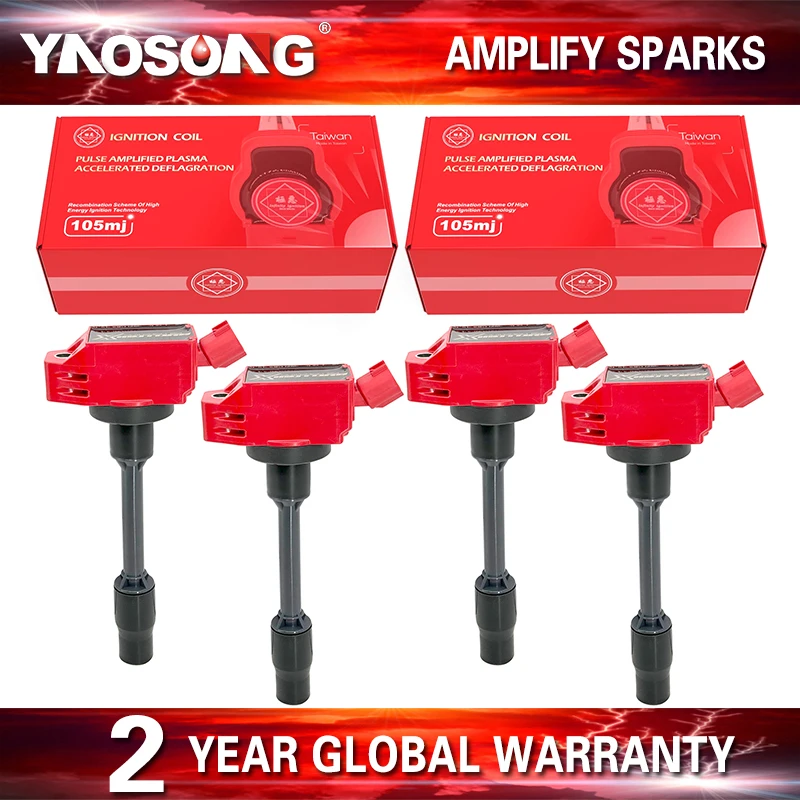 

4x усиленная катушка зажигания для TOYOTA AVALON CAMRY CROWN PRIUS RAV4 SIENNA VENZA HIGHLANDER 2.4T 2.5 UF849 90919-02277