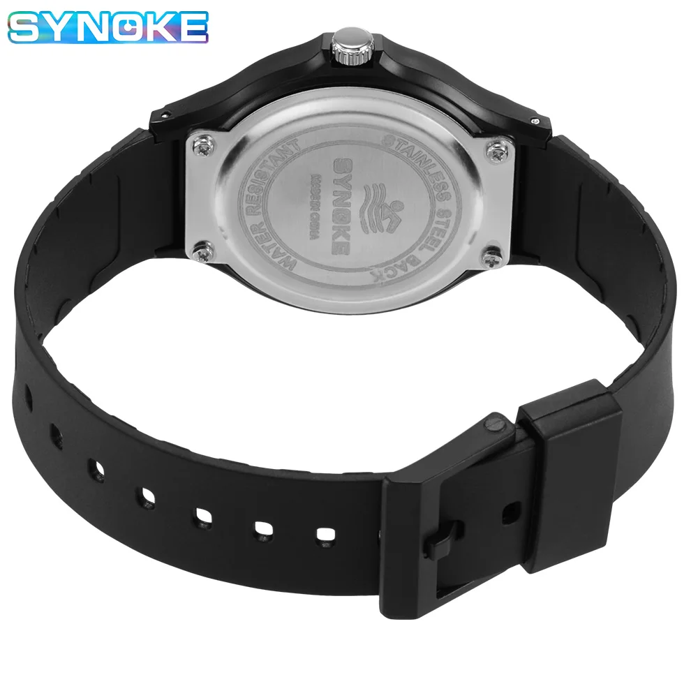 امتحان ساعة 38 مللي متر كوارتز السيدات الساعات SYNOKE العلامة التجارية 5Bar مقاوم للماء طالب ساعة عادية