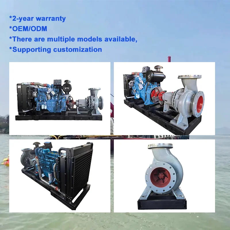 Wear Resistant Sand Dredging Pump 4 6 8 10 Inch Gold Mining Sand Dredge Pump  for Sea Sand Mining Dewatering