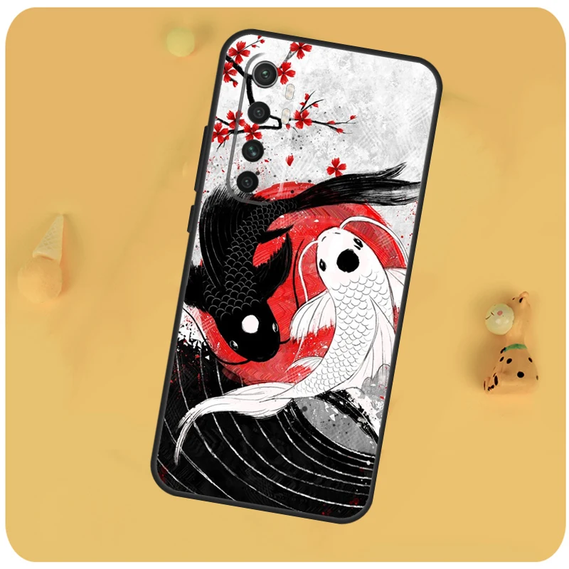 Koi Fish Yin Yang Case For Xiaomi 13 12 Lite 11T 12T Pro 12X Cover For POCO F5 X3 X5 Pro X4 F4 GT F3 M5s C40