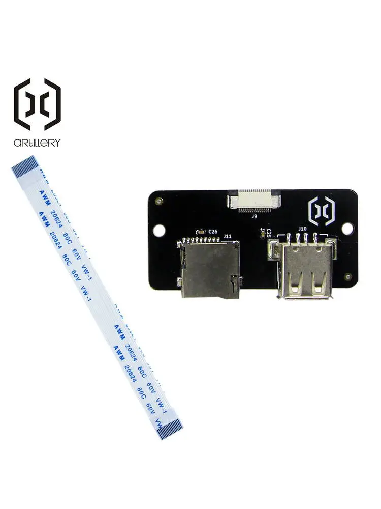 Carte adaptateur USB FDavid 16Pin, câble flexible k, adapté à l\'artillerie imprimante 3D Sidewinder bronchand Genius