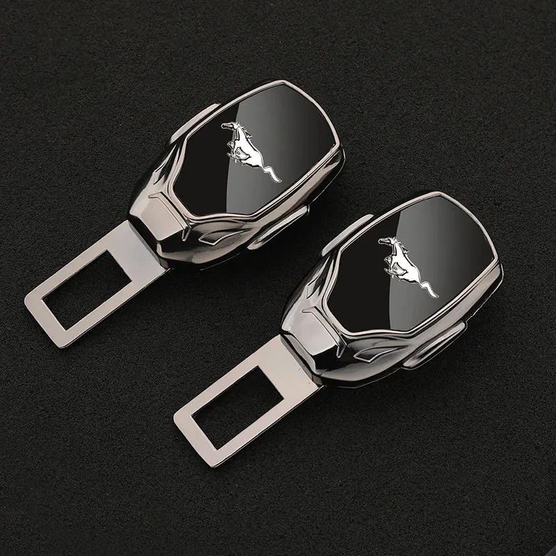 Car Seat Belt Extension Plug Buckle Seatbelt Clip Adjustable Extender For Ford Mustang GT Cobra Jet Super Snake Mustang Bullitt