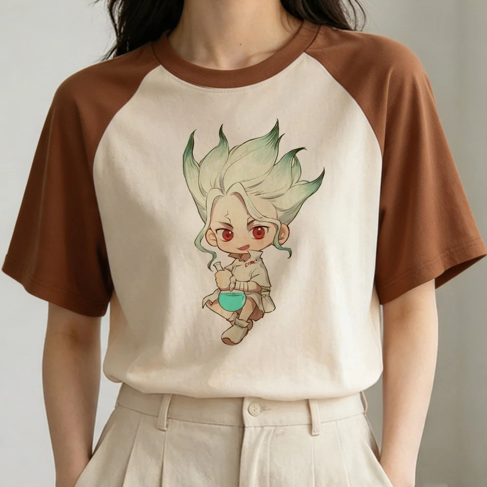 Dr Stone t shirt femme japan graphic streetwear party shirt cute anime grunge emo kawaii