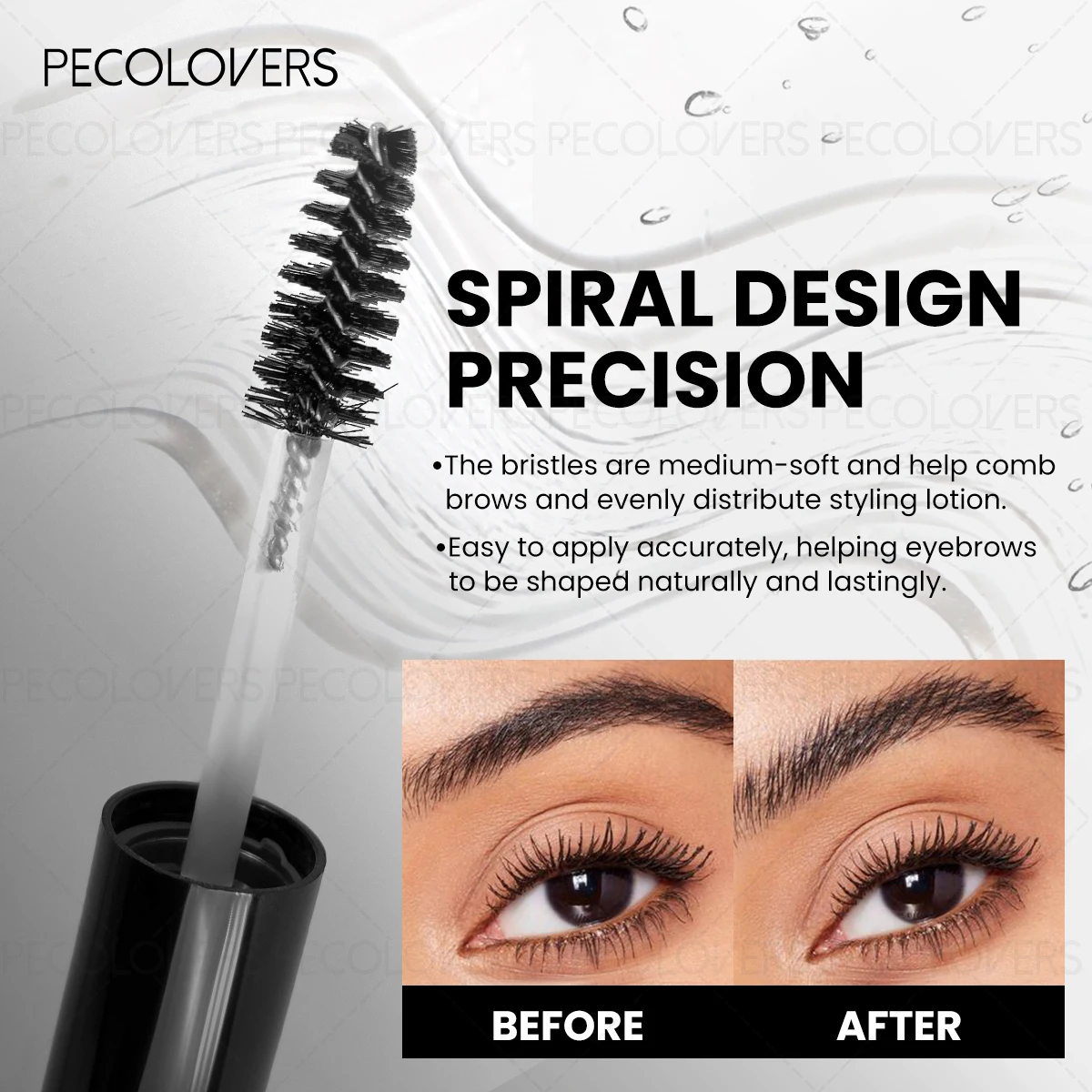 1 unidad/2 unidades de gel transparente para cejas, refrescante y no pegajoso, efecto de maquillaje fijo para cejas, con cabezal de cepillo, unisex, regalo de cumpleaños