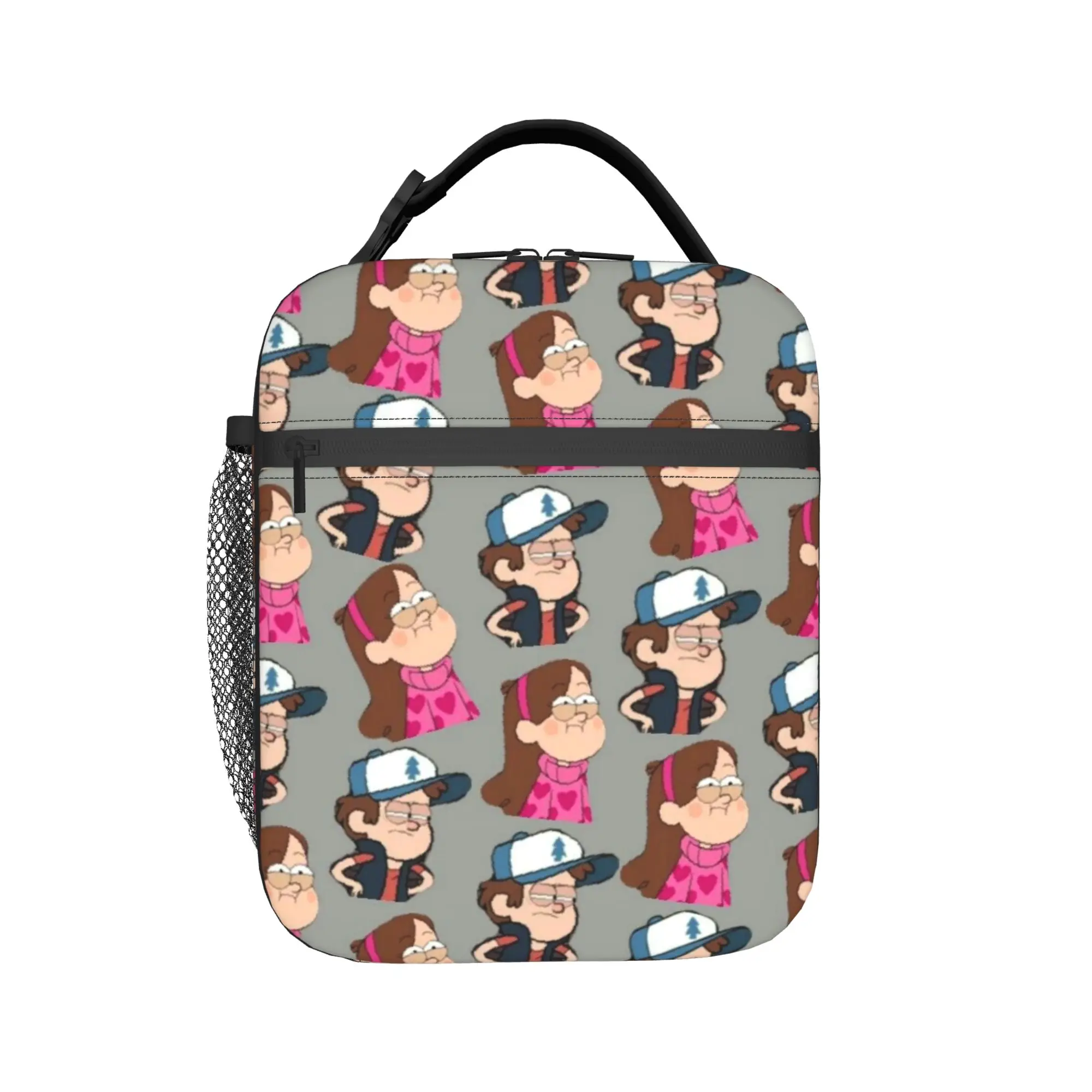 Gravitys Falls Thermal Insulated Lunch Bags for Travel  Portable Food Bag Men Women Thermal Cooler Lunch Boxes