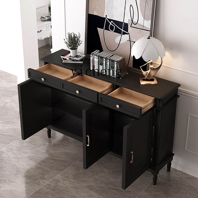 DSA black four-door door shoe cabinet, bedroom storage, home living room locker, door shoe cabinet living room decoration