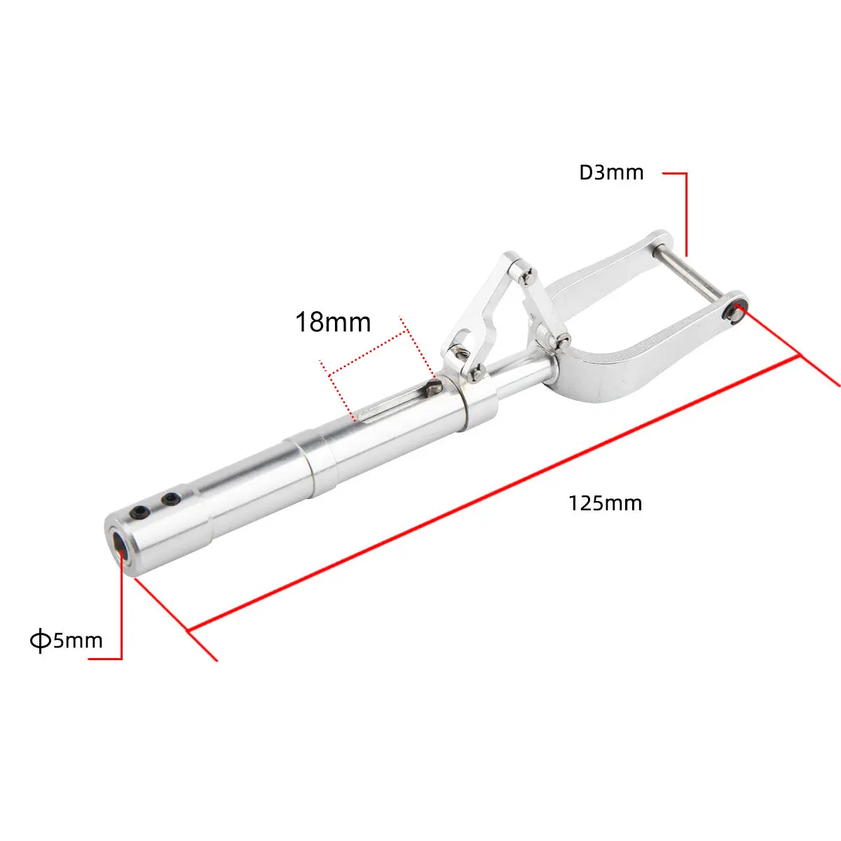 125mm Aluminum RC Retractable Landing Gear Strut 5mm Shaft Shock Absorber For Fixed Wing RC Airplane Aircraft Parts