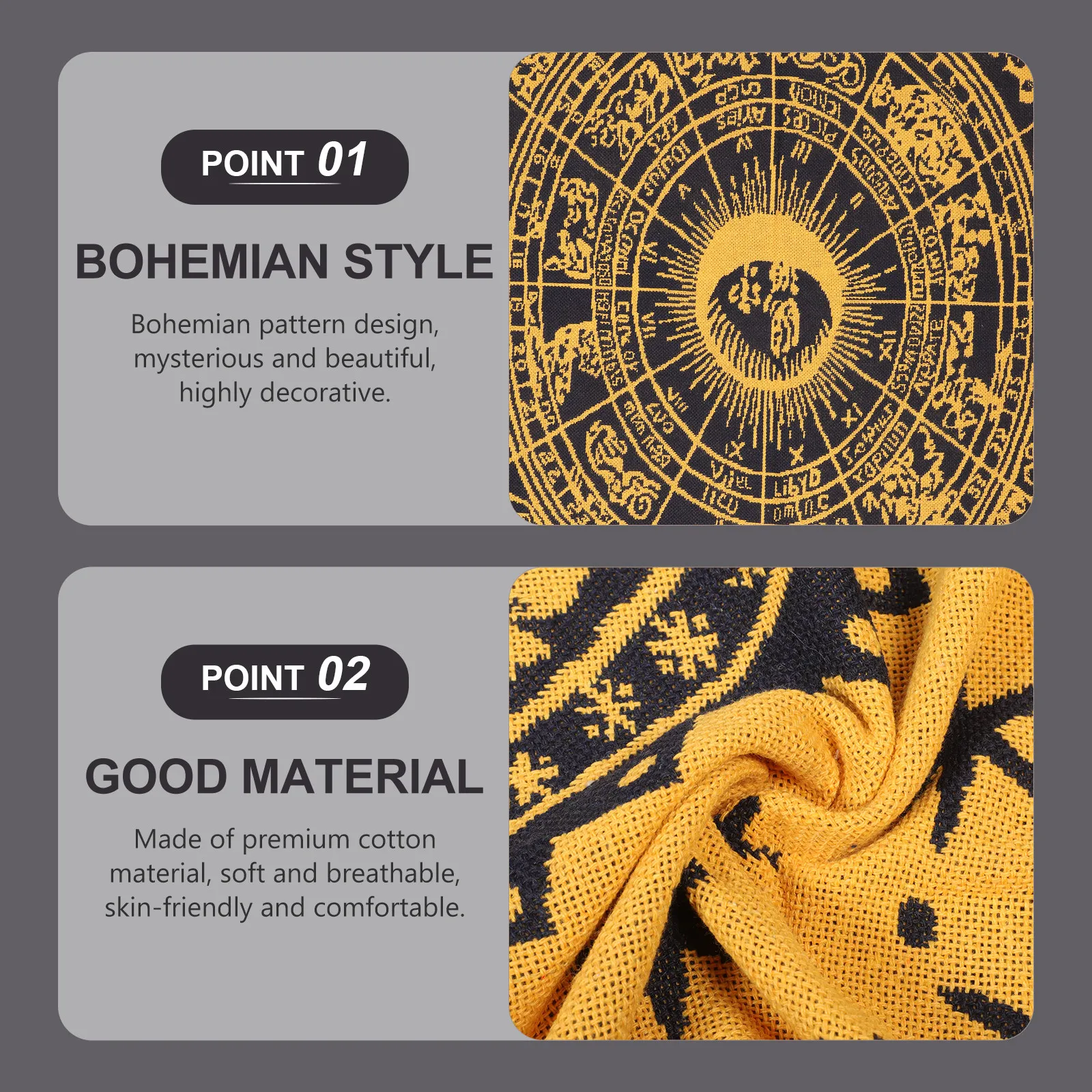 

Bohemian Woven Constellation Blanket 180x130cm Cotton Throw Sofa Cover Decorative Rug Bedside Floor Machine Washable Practical
