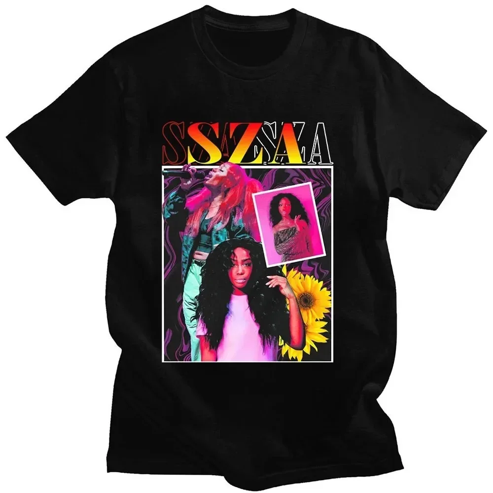 

Harajuku Vintage 90s Unisex T Shirt Oversized Tops Men Hip Hop streetwear Summer Tees Rapper SZA CTRL X SOS Album Print T-shirt