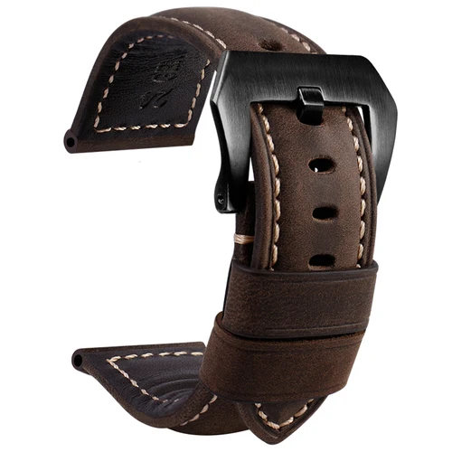 Para Panerai PAM441 386 111 accesorios de reloj correa de hombre pulsera de repuesto de piel de vaca 20mm 22mm 24mm 26mm correas de reloj