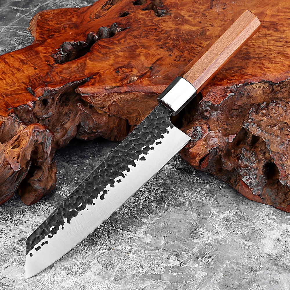 

XITUO 8 Inch Kiritsuke Chef Knife Octagon Handle Japanese Gyuto Knives Kitchen Chef Knife Razor sharp Blade Salmon Knives