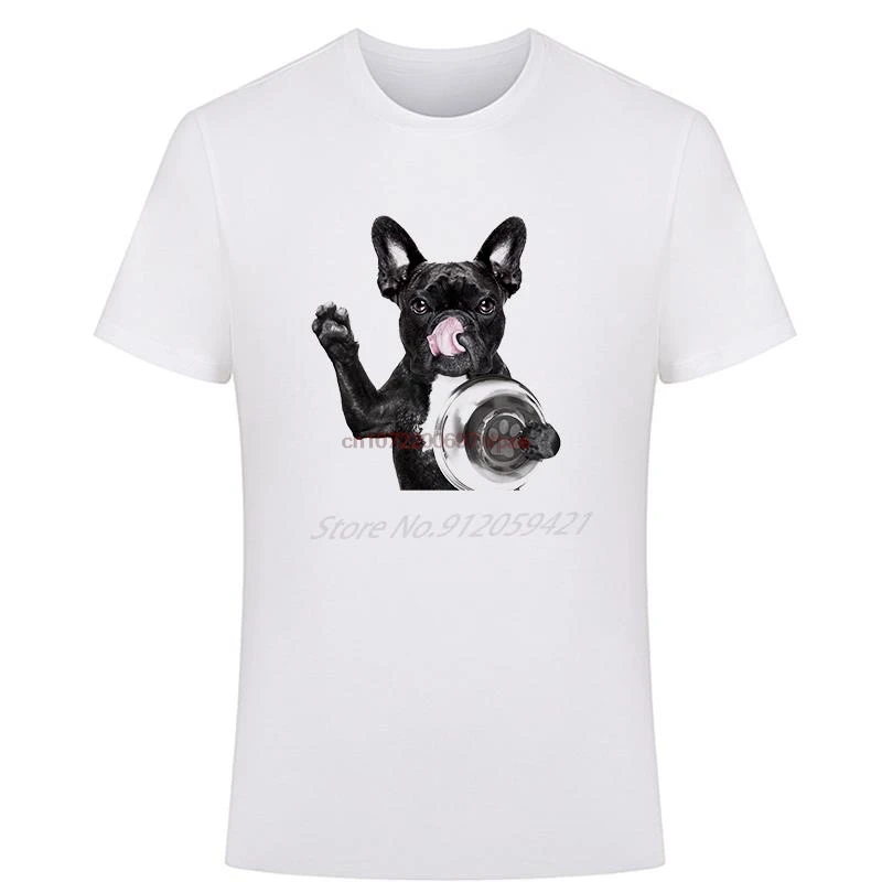 French Bulldog Just Eaten Graphic T Shirts Cotton Short Sleeve T-Shirts New Shirts And T-Shirts Tees Tops Mens Print T Shirt